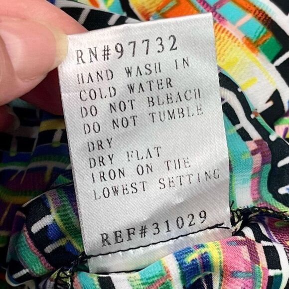 Lior Paris Multicolored Zip Collar 3/4 Sleeves XL - Picture 7 of 9